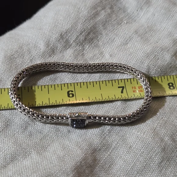 John Hardy Classic Chain Icon Bracelet, Blue Sapphire, SS, 5mm - Picture 11 of 12